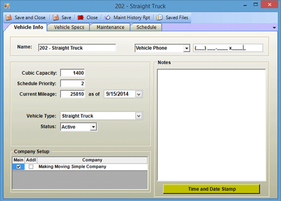 mr mover software llc vehicle service schedule